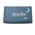 Custom e flute cardboard gift packaging blue mailing shipping corrugated box cartons